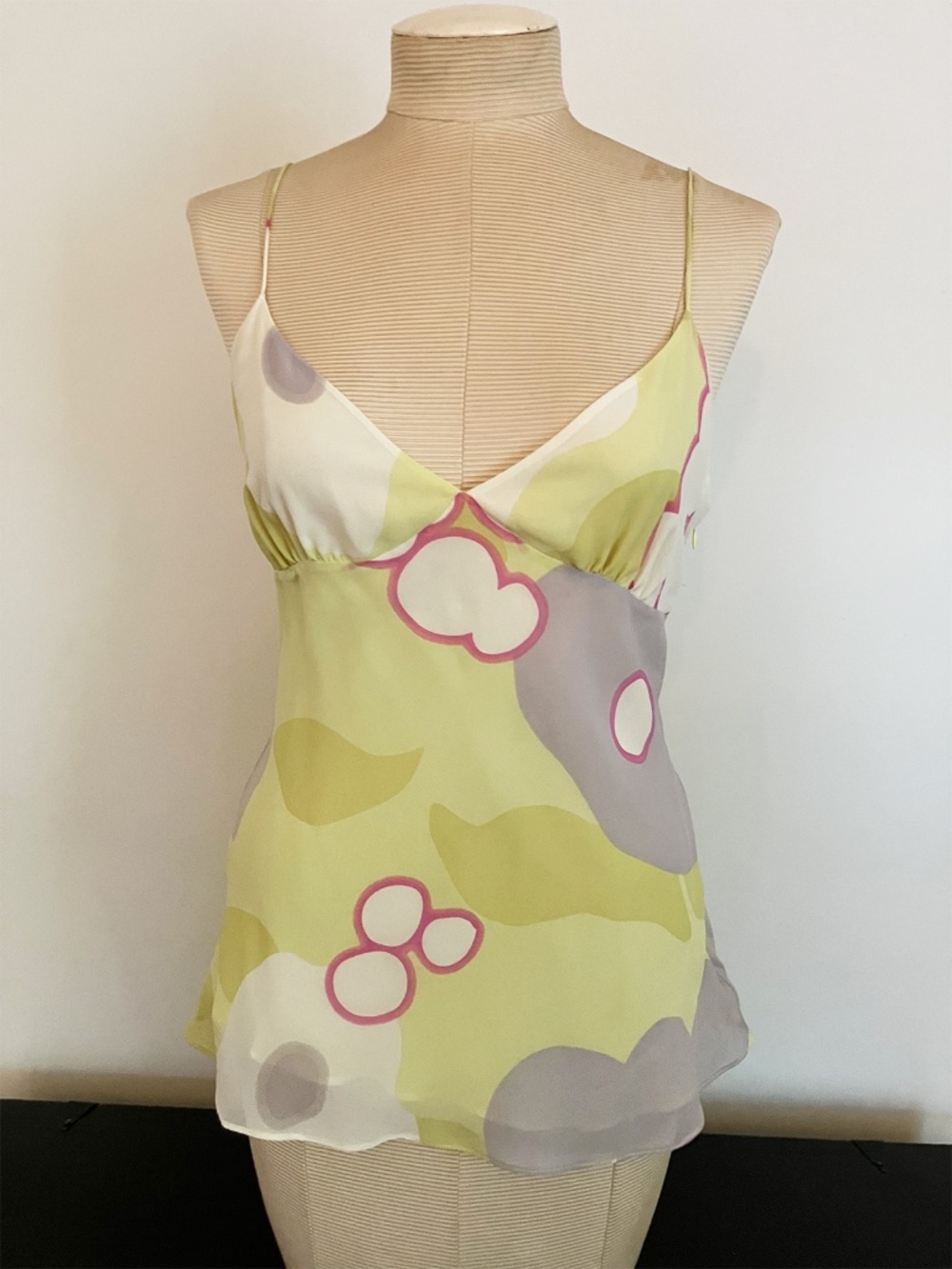 Emanuel Ungaro Print Chemise Top, Sz 6